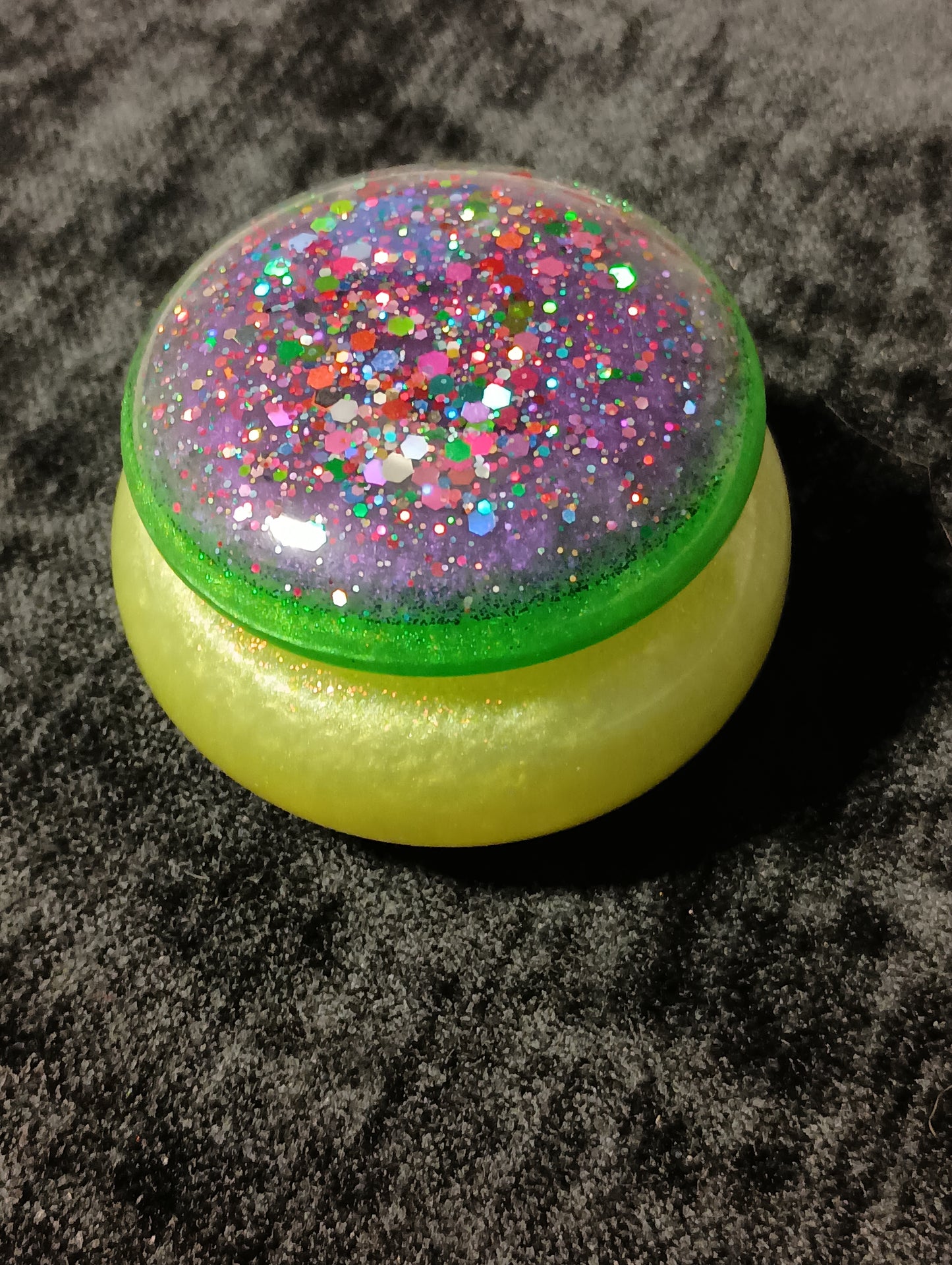 Small lidded trinket jar multicolor