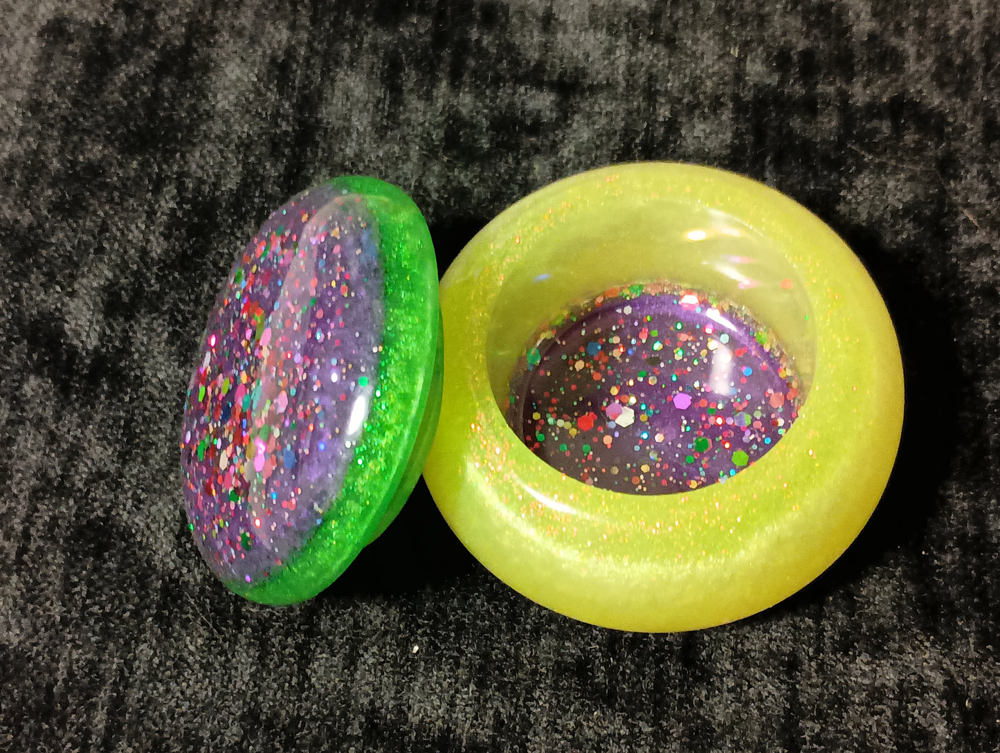 Small lidded trinket jar multicolor
