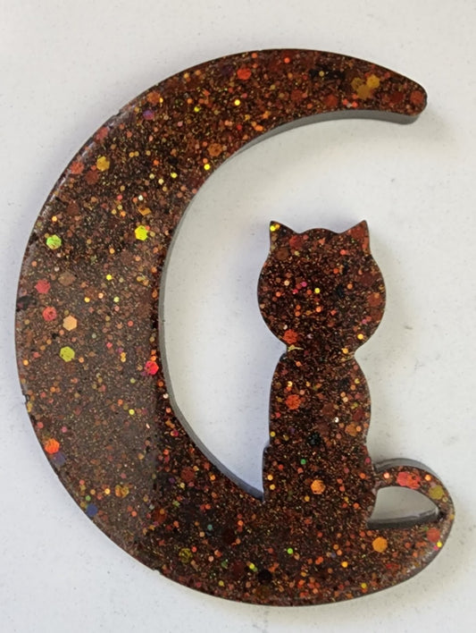 Single Cat in the Moon