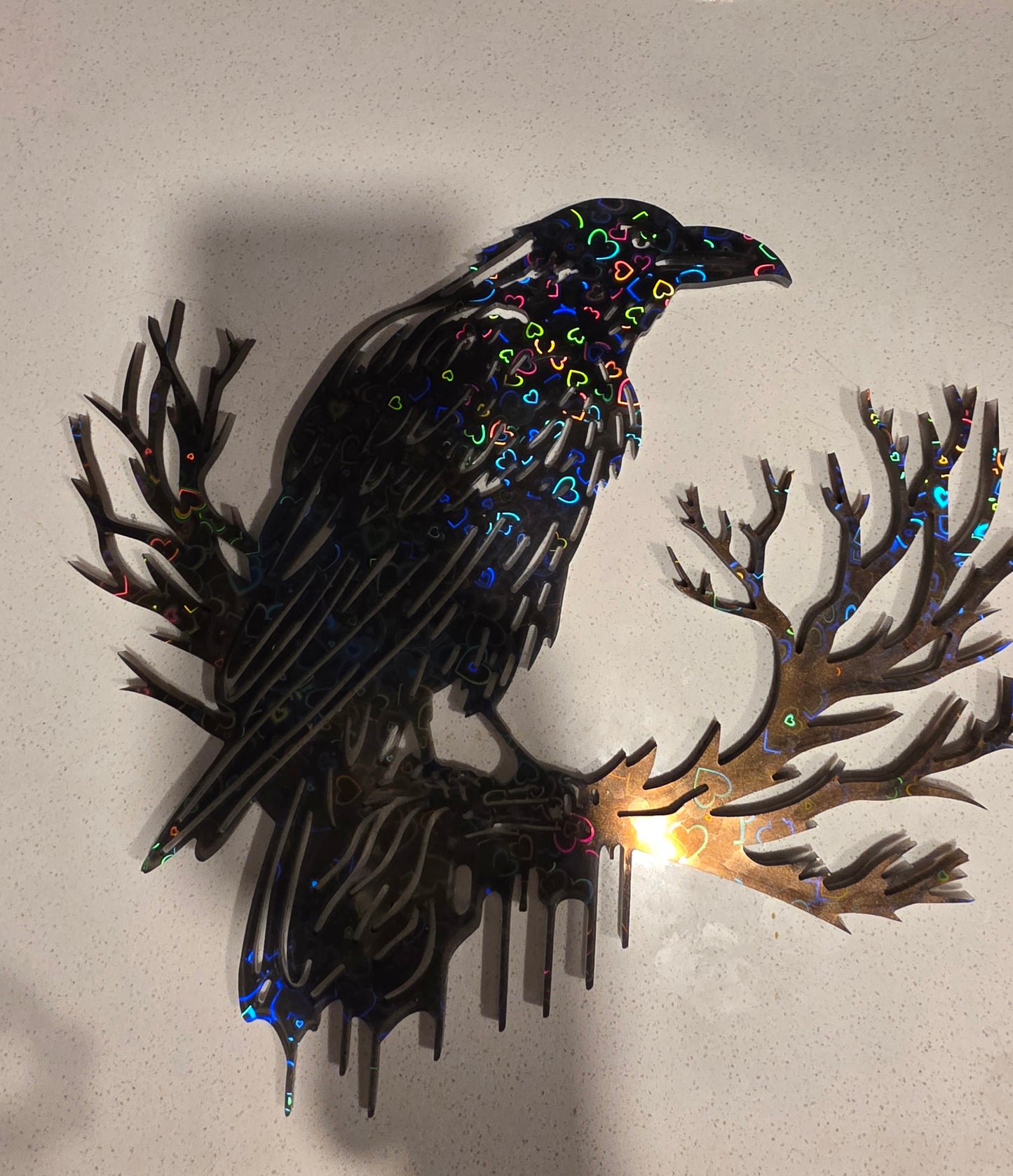 Natural Crow on Branch